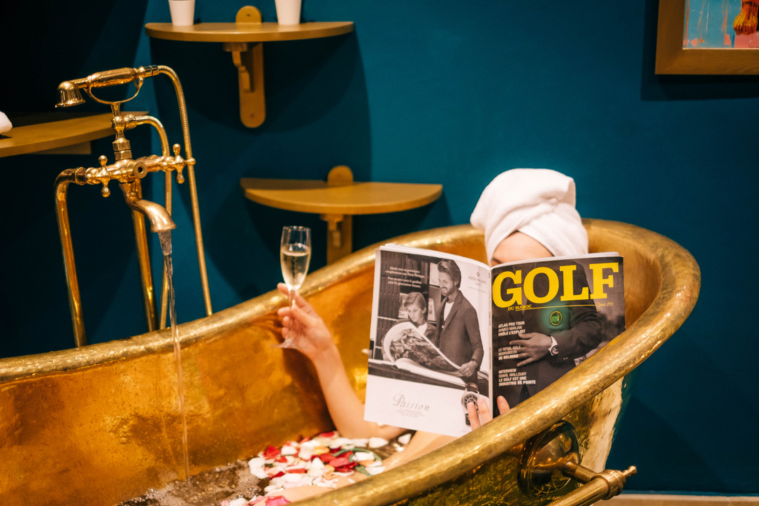 Luxurious hotel spa treatment room