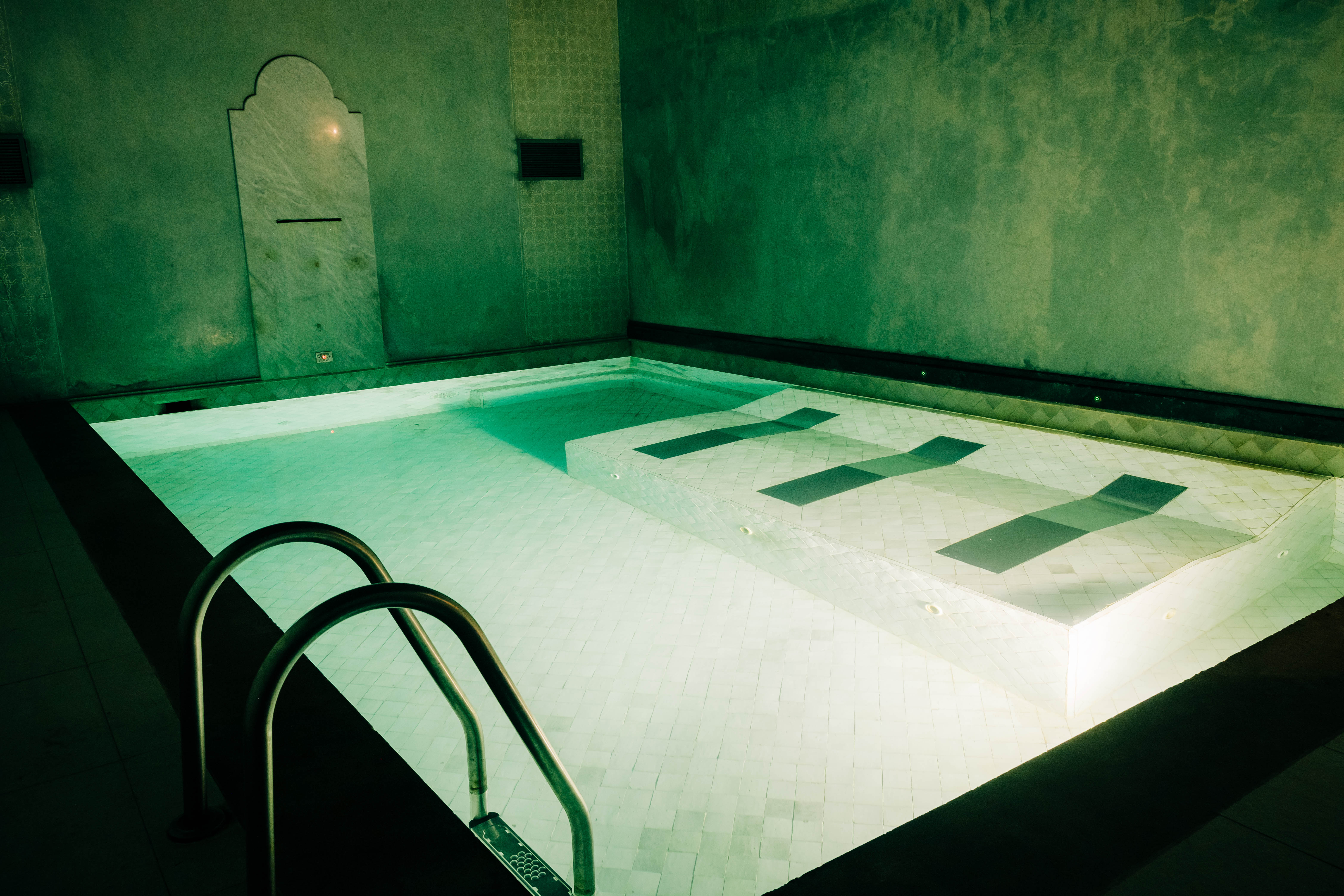 beautiful courtyard pool in a Moroccan riad